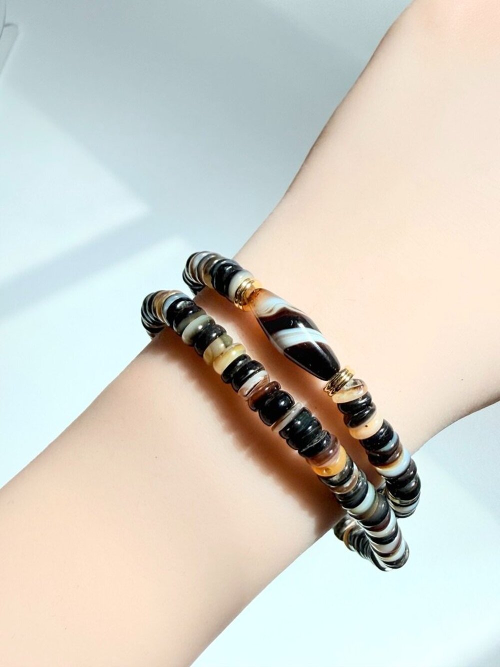 Matching Natural Shell Bracelets | His & Hers Couple Bracelet Set